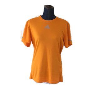 adidas climalite womens run tee orange top Small